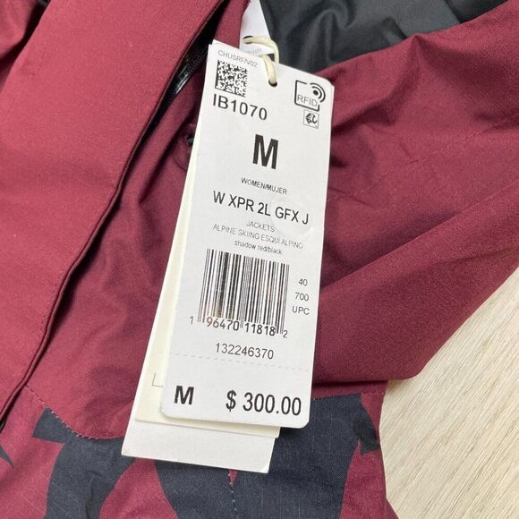 Adidas Terrex Xperior 2 Layer Insulated Ski Snow Jacket Womens Medium Red - Picture 7 of 8